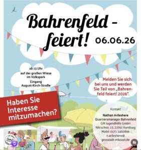 Mehr über den Artikel erfahren Bahrenfeld – feiert! 06.06.26